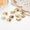 Eoumy Statement Vintage Knuckle Rings Set Retro Style GOLD SILVER Rings Jewelry for Women Girl JR039