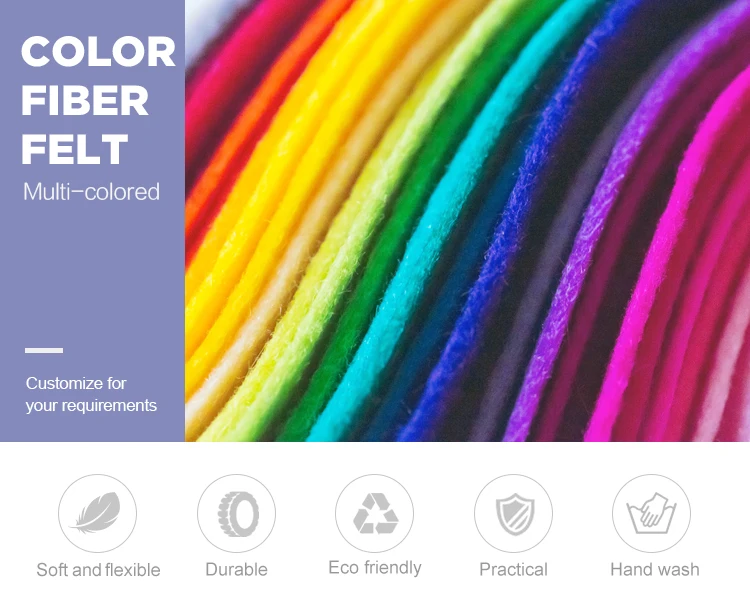 non woven colorful felt fabric roll with customized logo