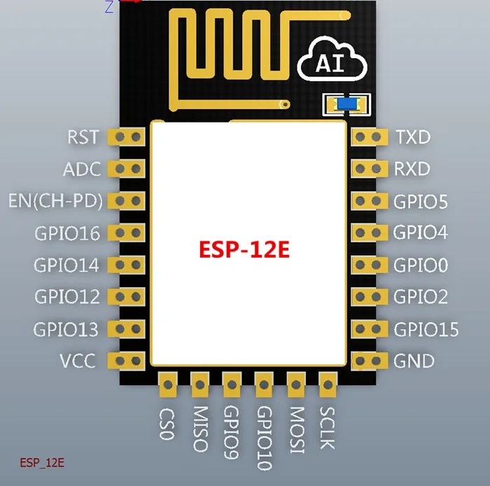 Esp8266ex New And Original Wifi Module Esp-12e - Buy Wifi Direct Module ...