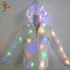 PGMC2157 White 4 size LED Light Singer Stage Show Fahion Costume Dance Clothes Out door Jacket