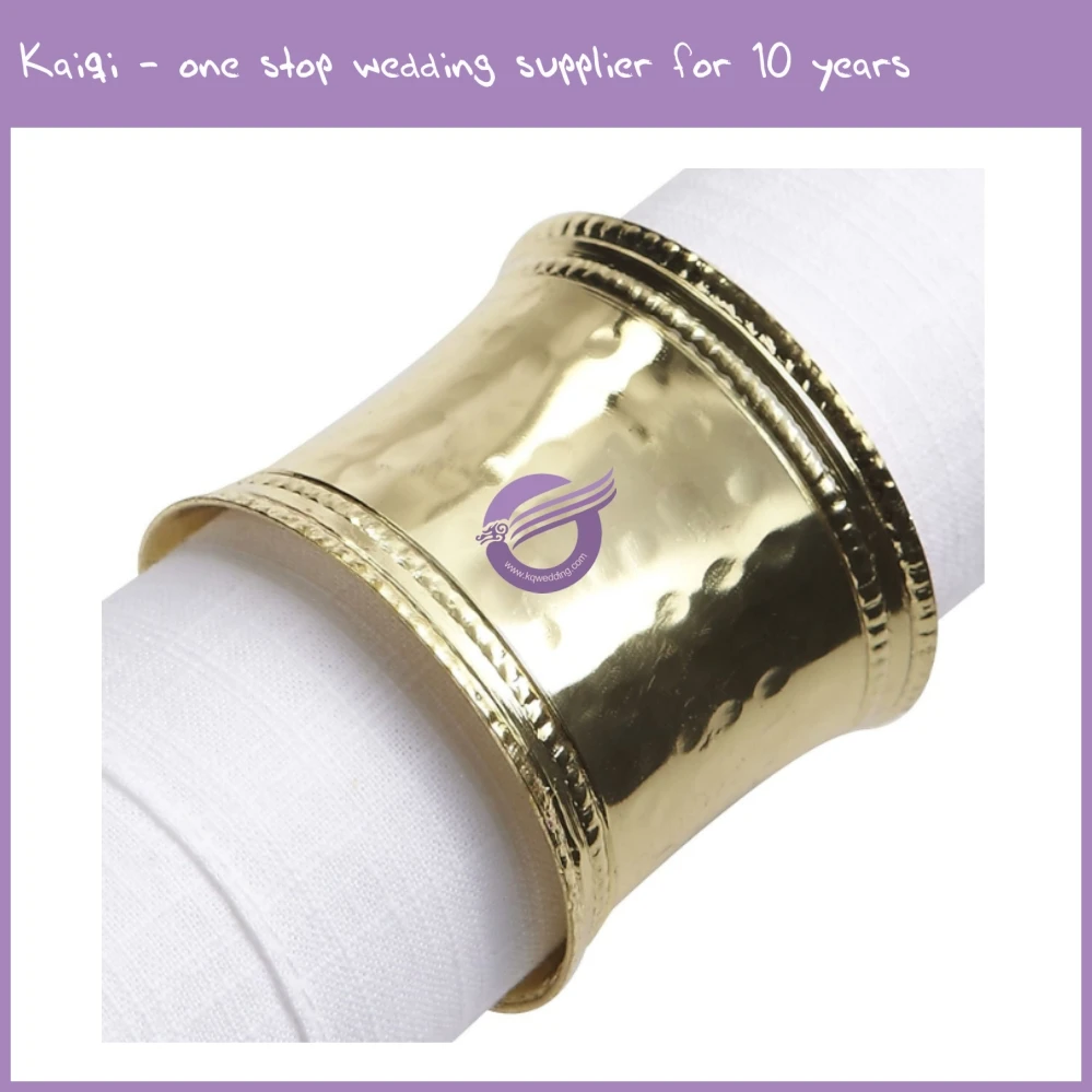 Hs01170 Wedding Bulk Wholesale Metal Regular Copper Round Napkin Rings