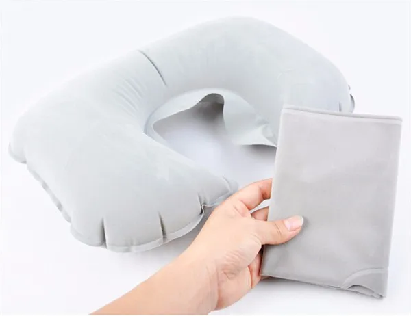 Logo Printing Air Blow Up Inflatable U Shape Pillow Cushion Travel