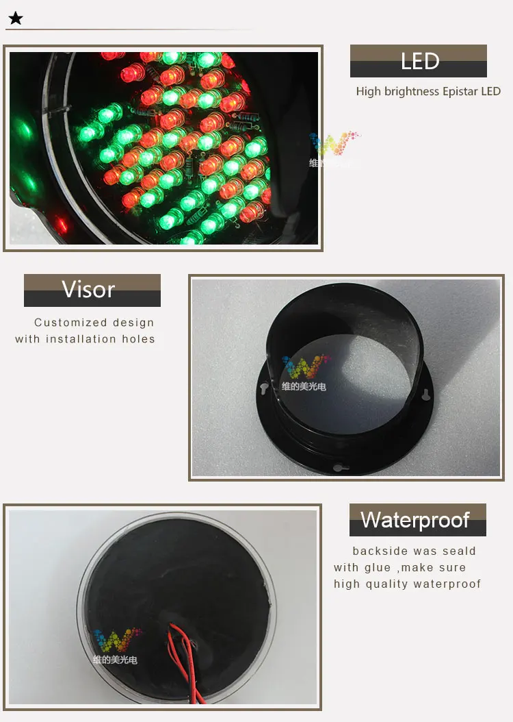 For parking system use red and green 100mm traffic light with attractive design