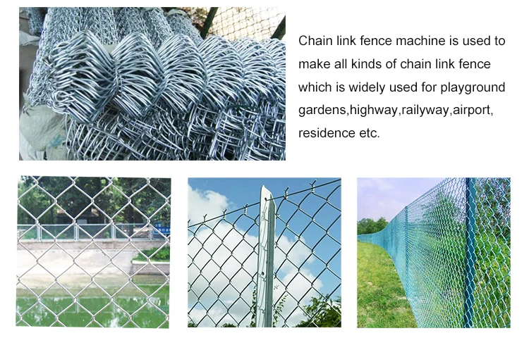Chain link fence weaving machinery in china