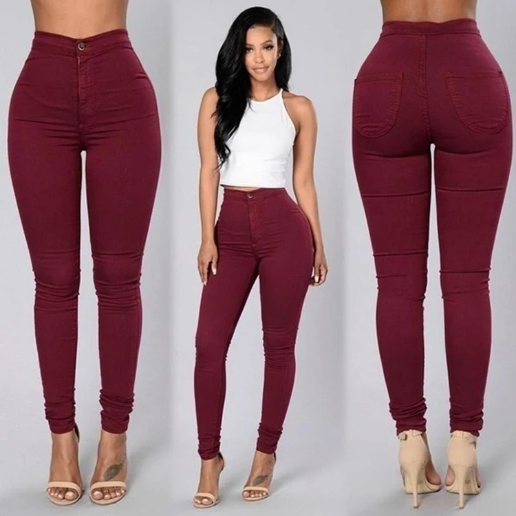 ladies colored jeans