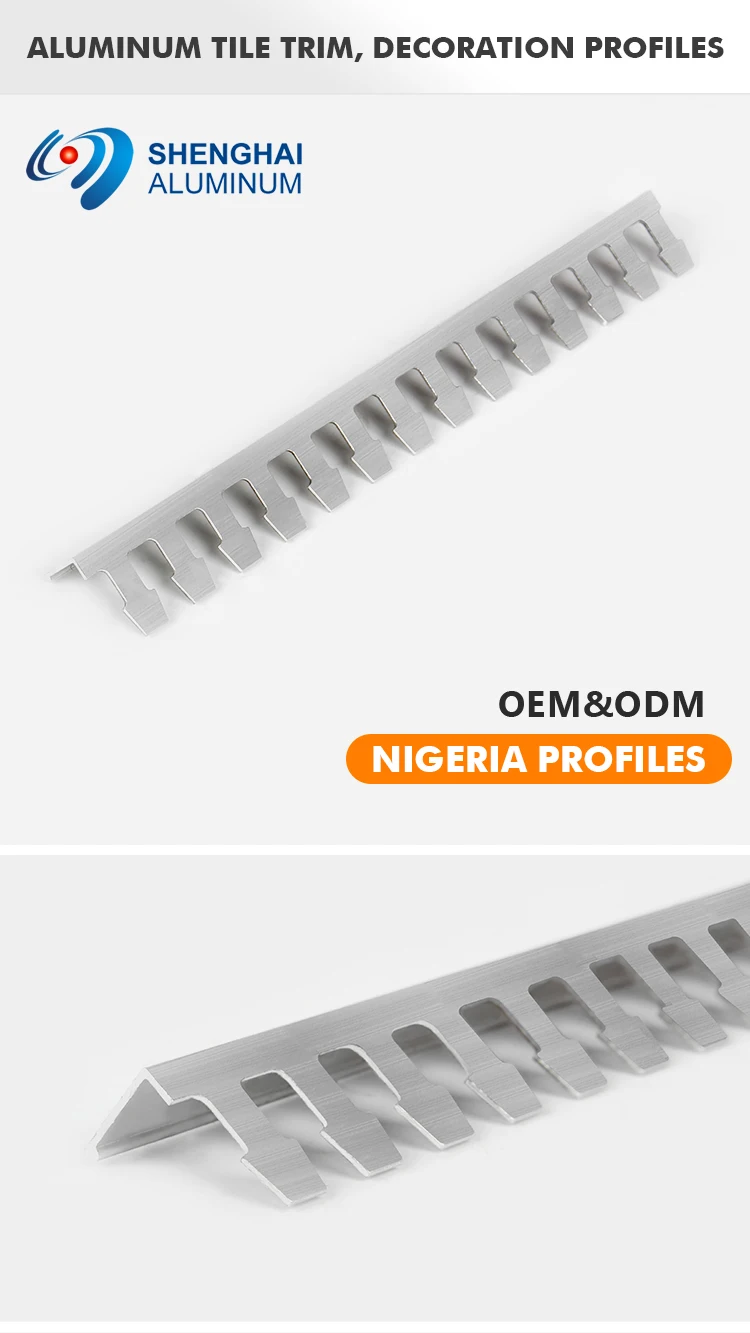 Tile Trim Aluminium 10mm Brushed Corner Pieces Chrome Grey Screwfix