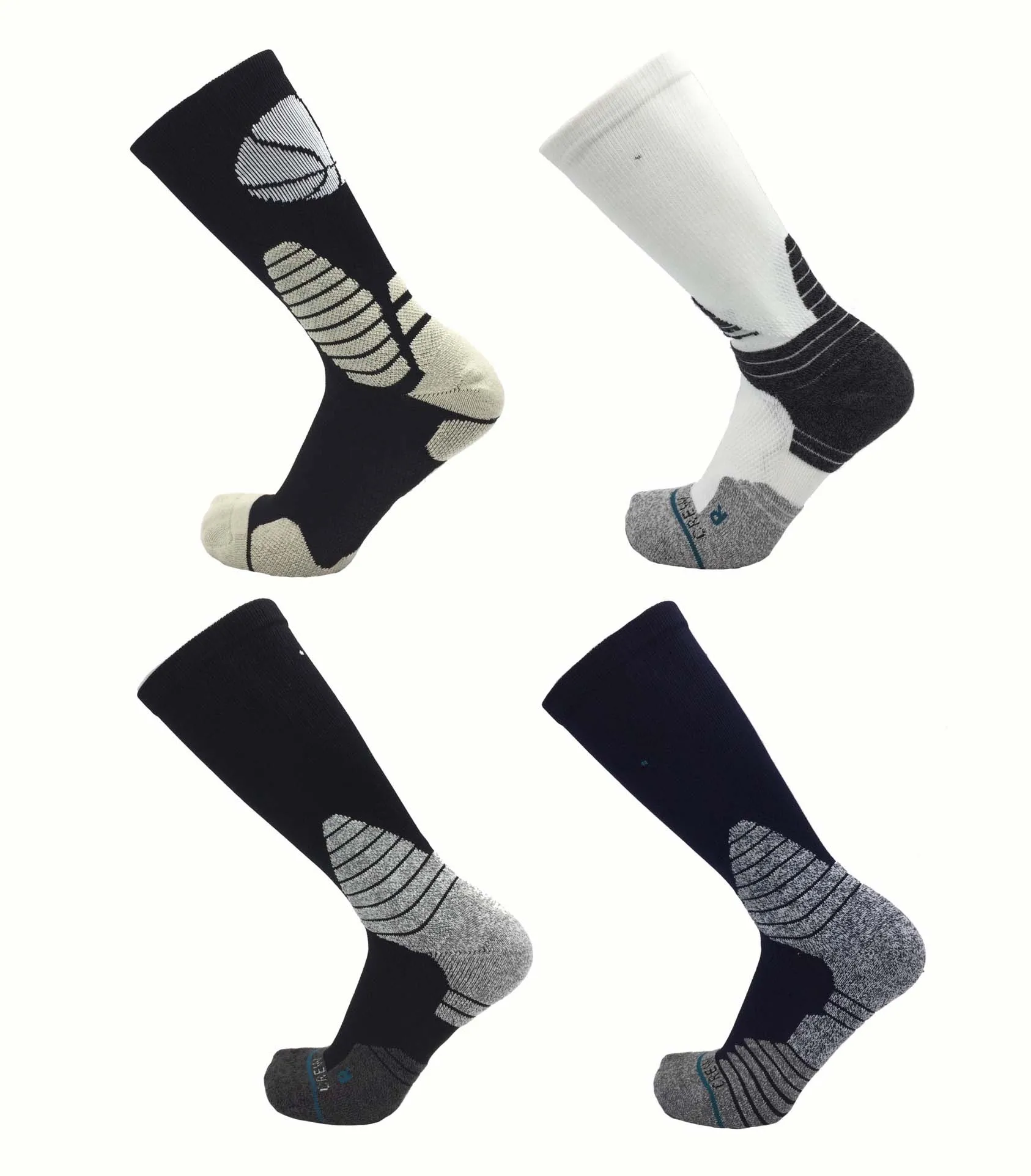 Coolmax Fancy Basketball Cushioned Crew Sport Sock Buy Crew Soks