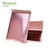 Low MOQ Metallic Glamour Rose Gold Poly Bubble Mailer Bag Shipping Envelope Padded Bubble Mailing Bag