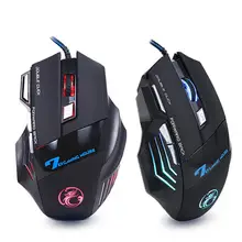 NEW 5500 DPI USB Wired Mouse Mice LED Optical Gaming Mouse Mice computer mouse 7 Button 3D Scroll Wheel Black