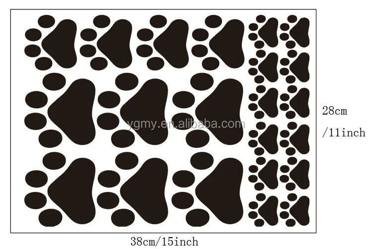 cat paw print wall decals