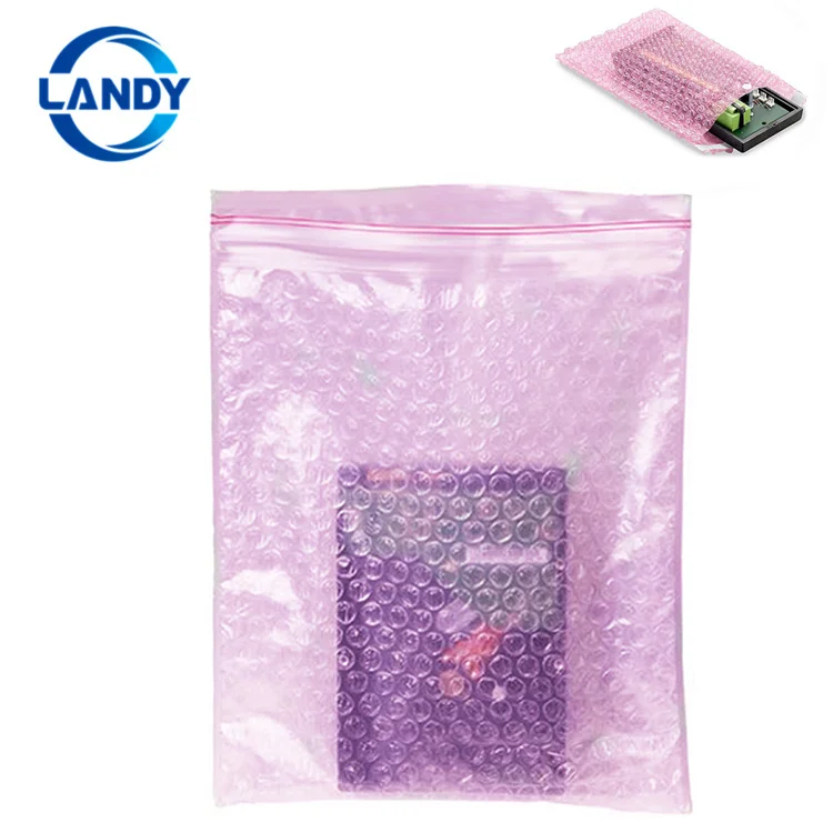 Recyclable Biodigradable Bio Bubble Plastic Wrap Zipper Pouch,Zipper