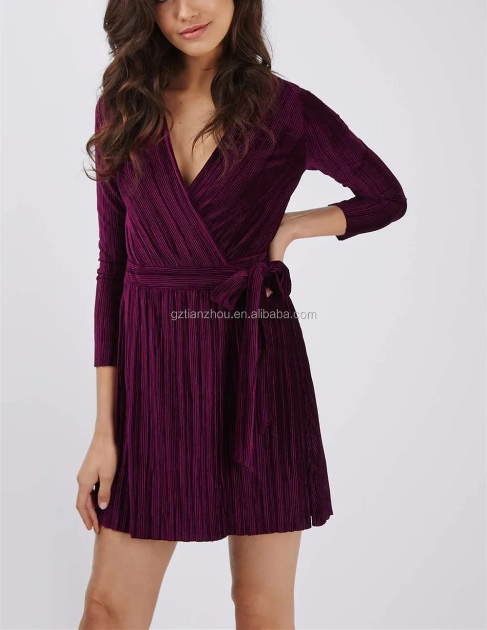 Short Mini Dress with Sleeves