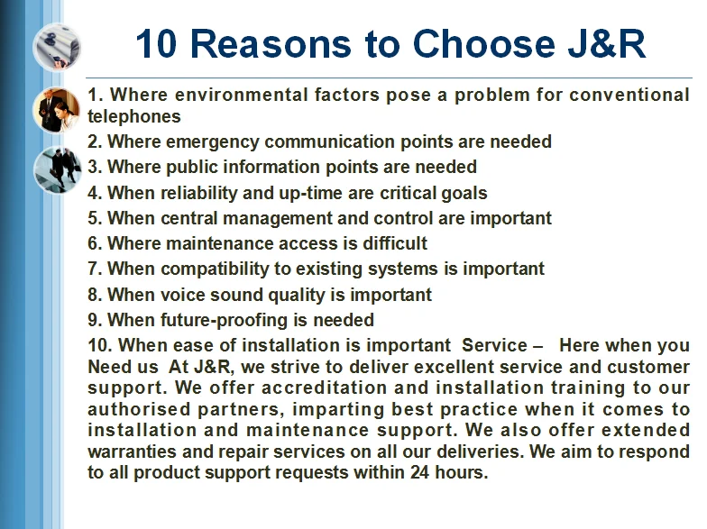 10 Reasons to Choose J&R