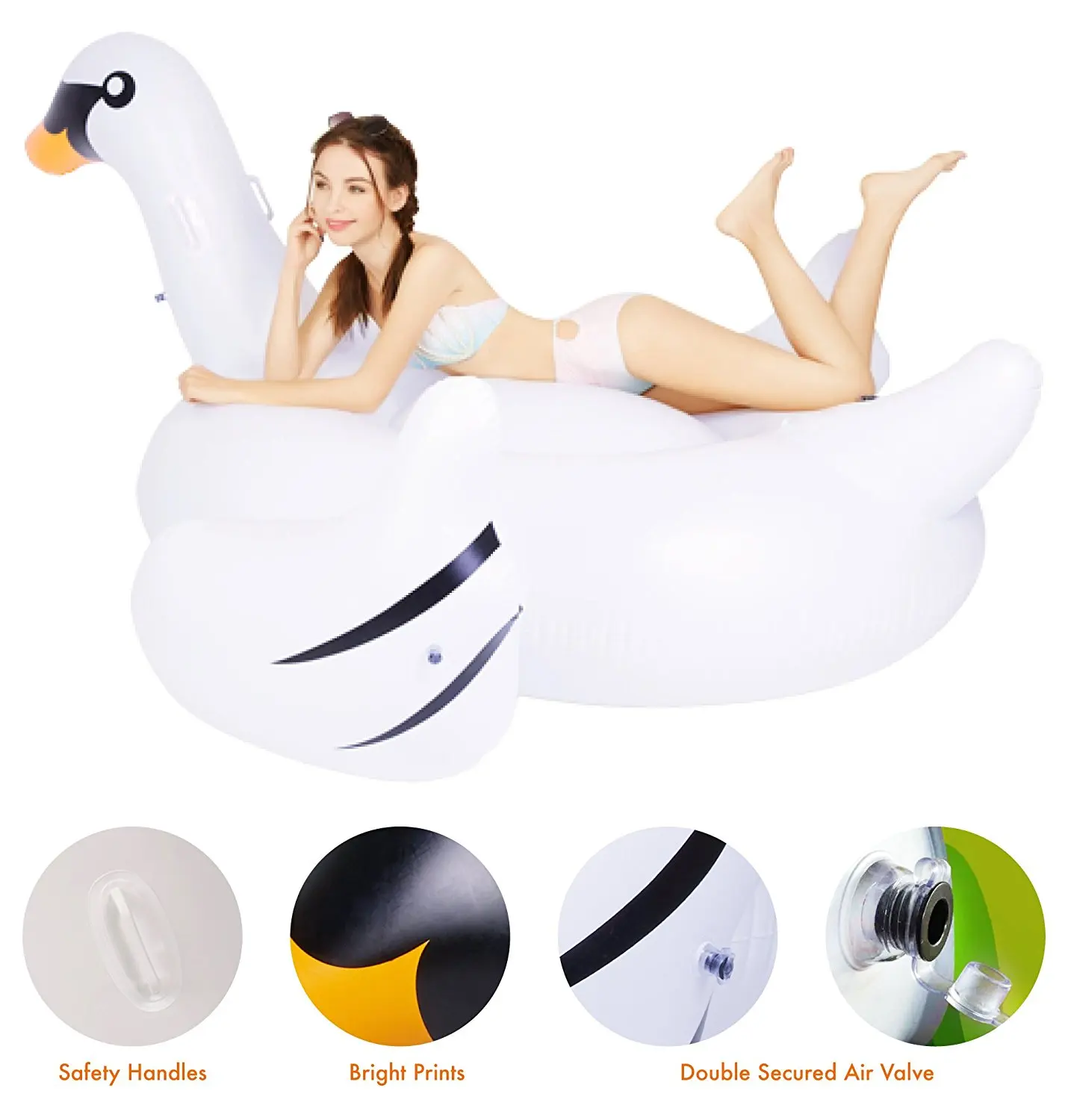 flamingo swan beach lake pool float