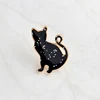 QIHE Animal Shape Clothes Pins Brooch Black Cat Pattern Brooches For Women