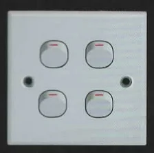factory low price 4 gang 1 way switch socket electrical littel push button on and off switch