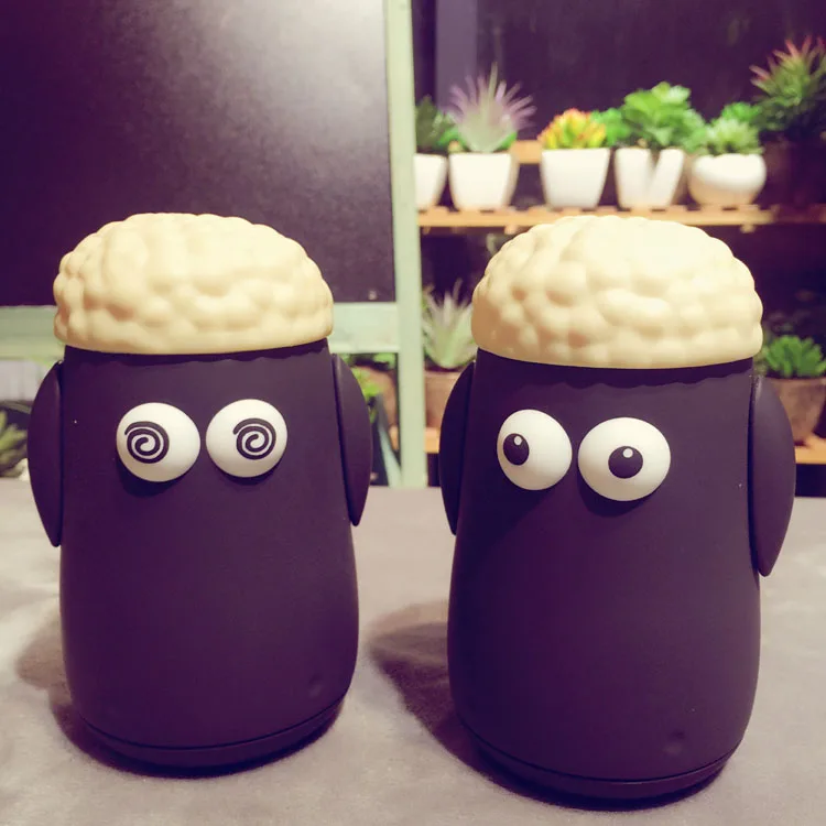 Cute Sheep Design Glass Water Glass Water Bottle with Lids