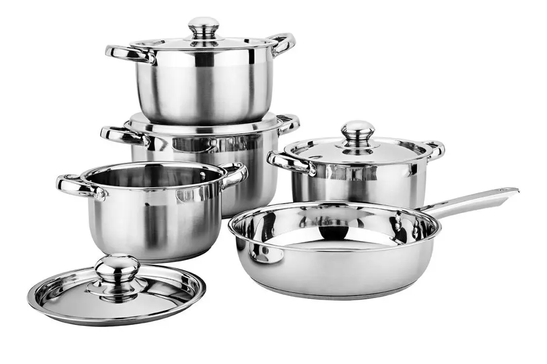 High Quality Stainless Steel Capsule Double Bottom Cooking Fry Pan Pot Sets For Sale Buy Pot