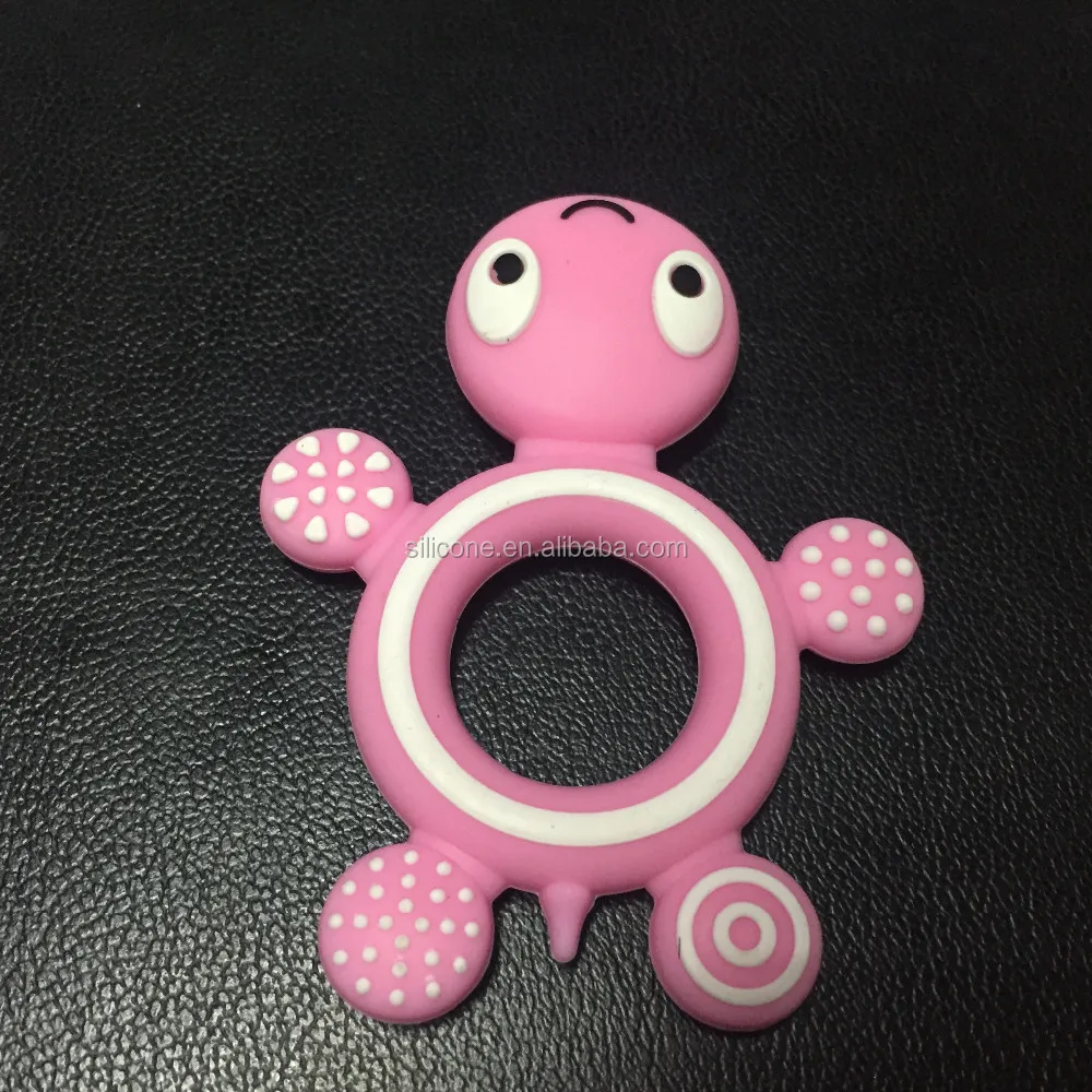 Aman Silicone Bayi Tumbuh Gigi Cincin Teether Sikat Gigi Untuk