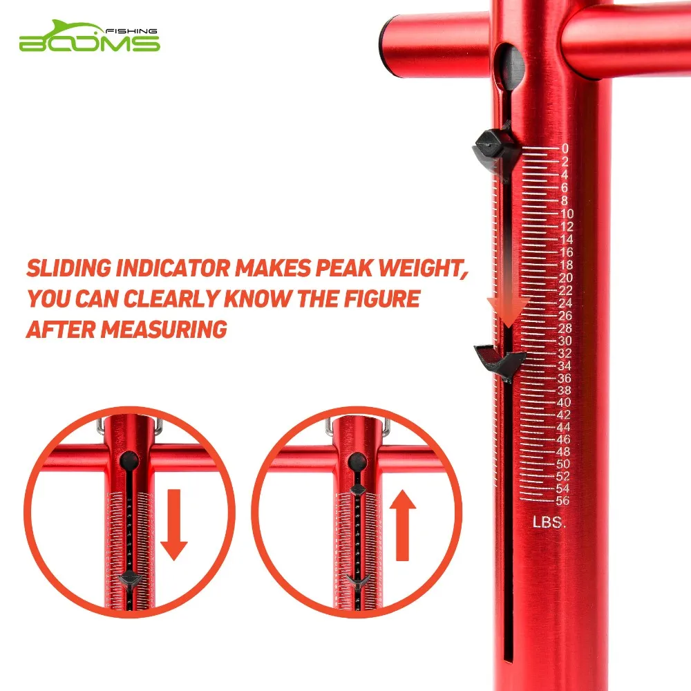 Booms Fishing Ts1 Aluminum Tube Hanging Fish Spring Scale With Hook