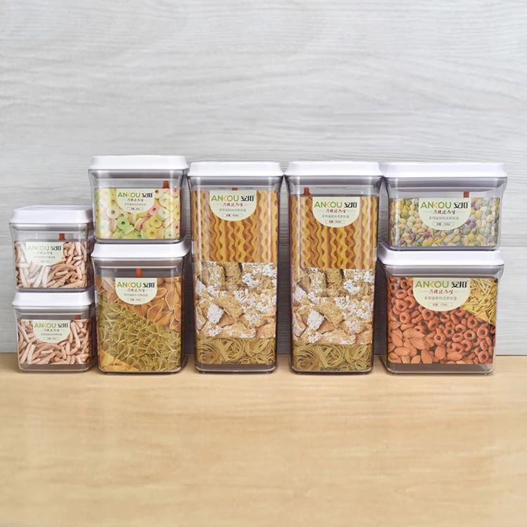 Various Styles Pop Top Push Button Food Storage Containers Sets