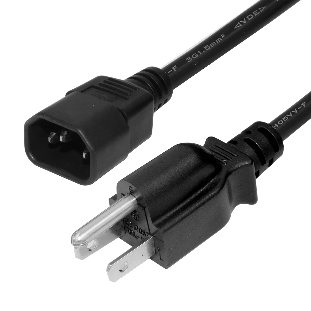 Italy Standard Power Cord Plug 3 Prong To C13 Connector