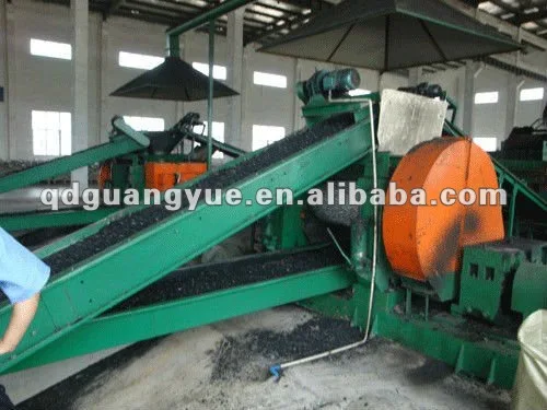 Hi-Tech Waste Tyre Cutting Machine / waste tyre recycling line
