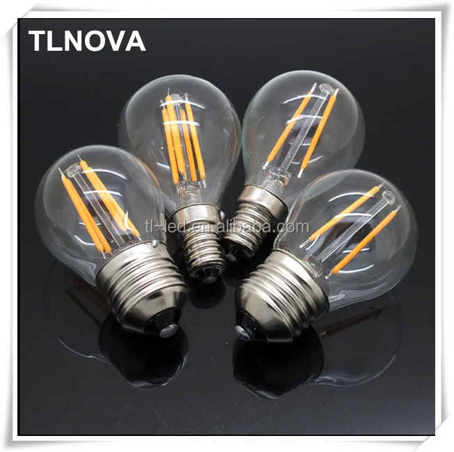 whole sale Cheap Filament LED bulb G45 2W 4W 6W Gold G45 Filament Edison Bulb E14 E27 B22 BA15 Brass CE Rohs FCC