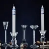 Wholesale Cheap Single Long-stemmed K9 Crystal Glass candle holder Candlestick for decorative table lamp/candle holder