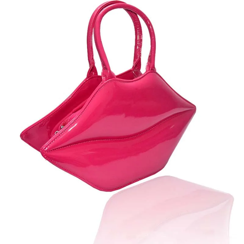 1645 ADEDIY Fashion Queen Red Lipstick Studded Handbag Classic Rivet Shoulder Bag