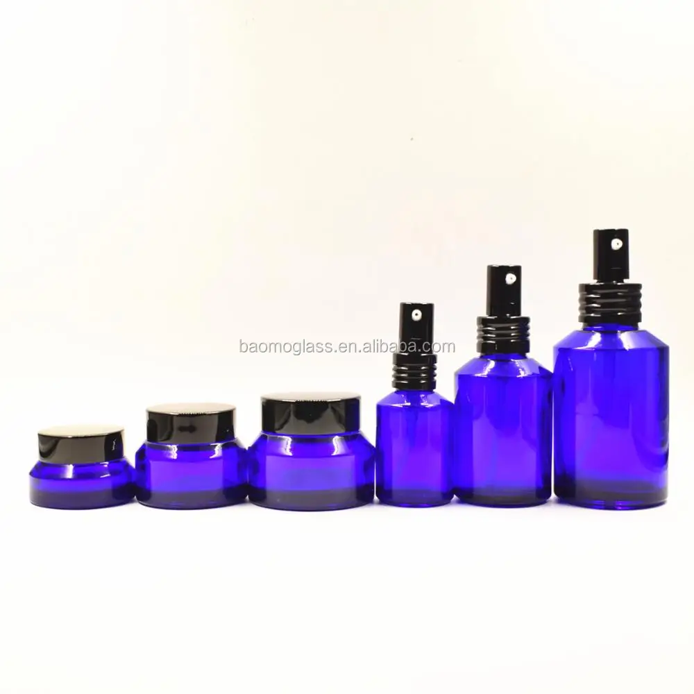 Download Luxury New Products 15ml 30ml 50ml Cobalt Blue Cosmetic Glass Jars In Stock - Buy Glass Cosmetic ...