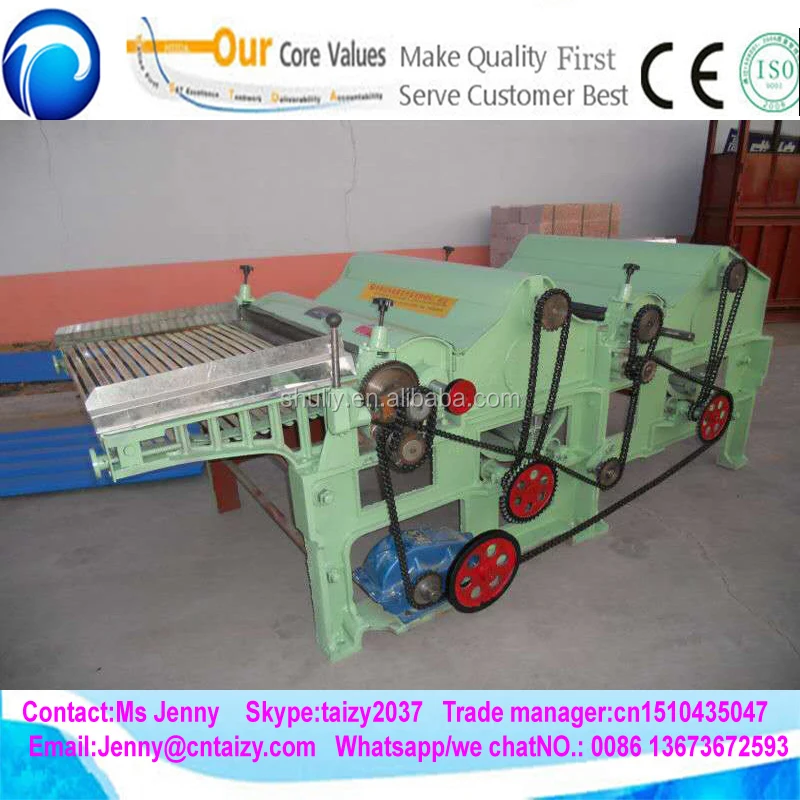 Double Rollers Cotton Yarn Recycling Machine /cotton Waste Recycling