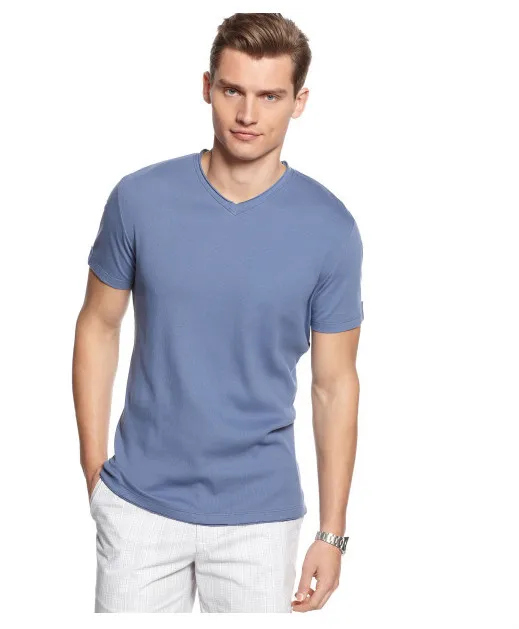 Wholesale Slim Fit T Shirt Men In China Plain V Neck Slim Fit T Shirt ...