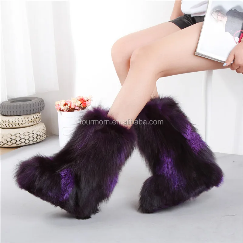 botte fourrure renard