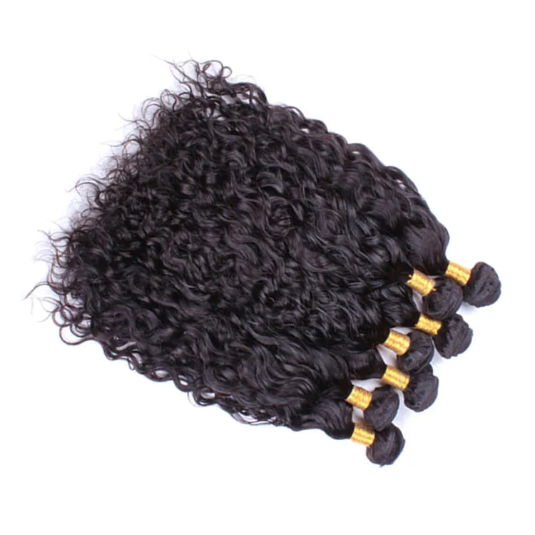 100 Human Hair Weaving 3 Bundles Deal Wholesale Water Wave Virgin Brazilian Hair