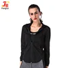 90%polyester 10%spandex Women Full Zipper Running Jackets with hood Compression long sleeve fitness sport coats