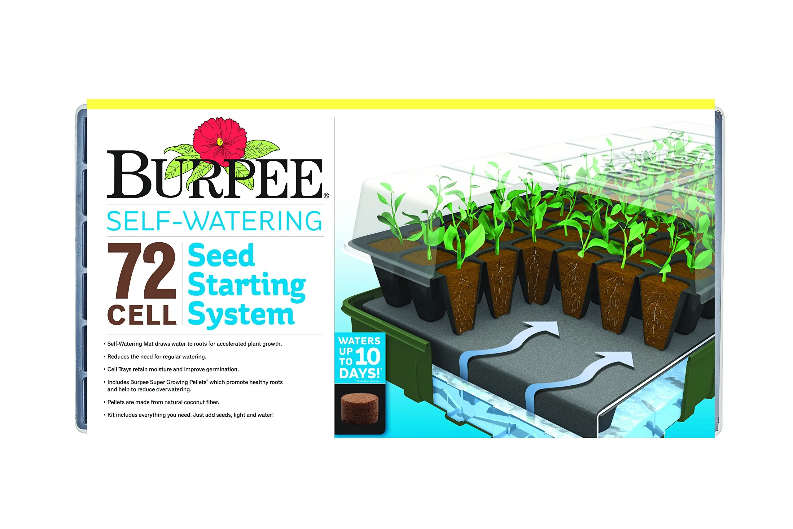 Burpee 72 Cell Self Watering Seed Starting Kit. 