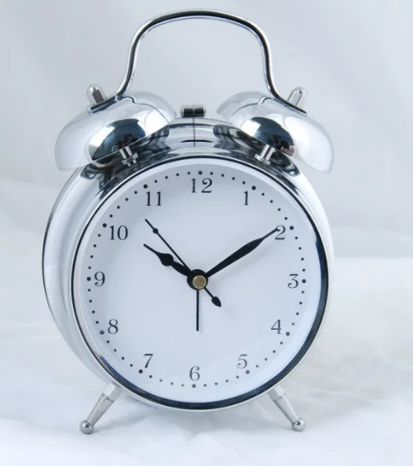 Real Twin Bell Alarm Clock With Light - Buy Light Alarm Clock,Bell ...