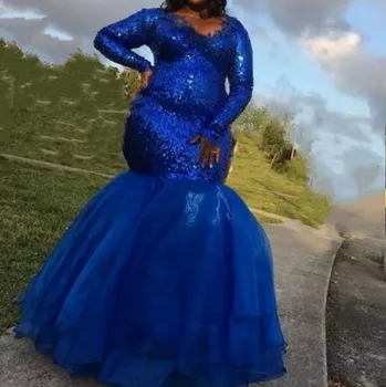 royal blue evening gown plus size