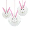 DIY Children Paper fan set decor Easter party wall hanging decoration