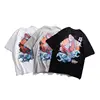 Couple T-Shirt 100% Cotton Manga T Shirt Acid Wash Tags Men Vest