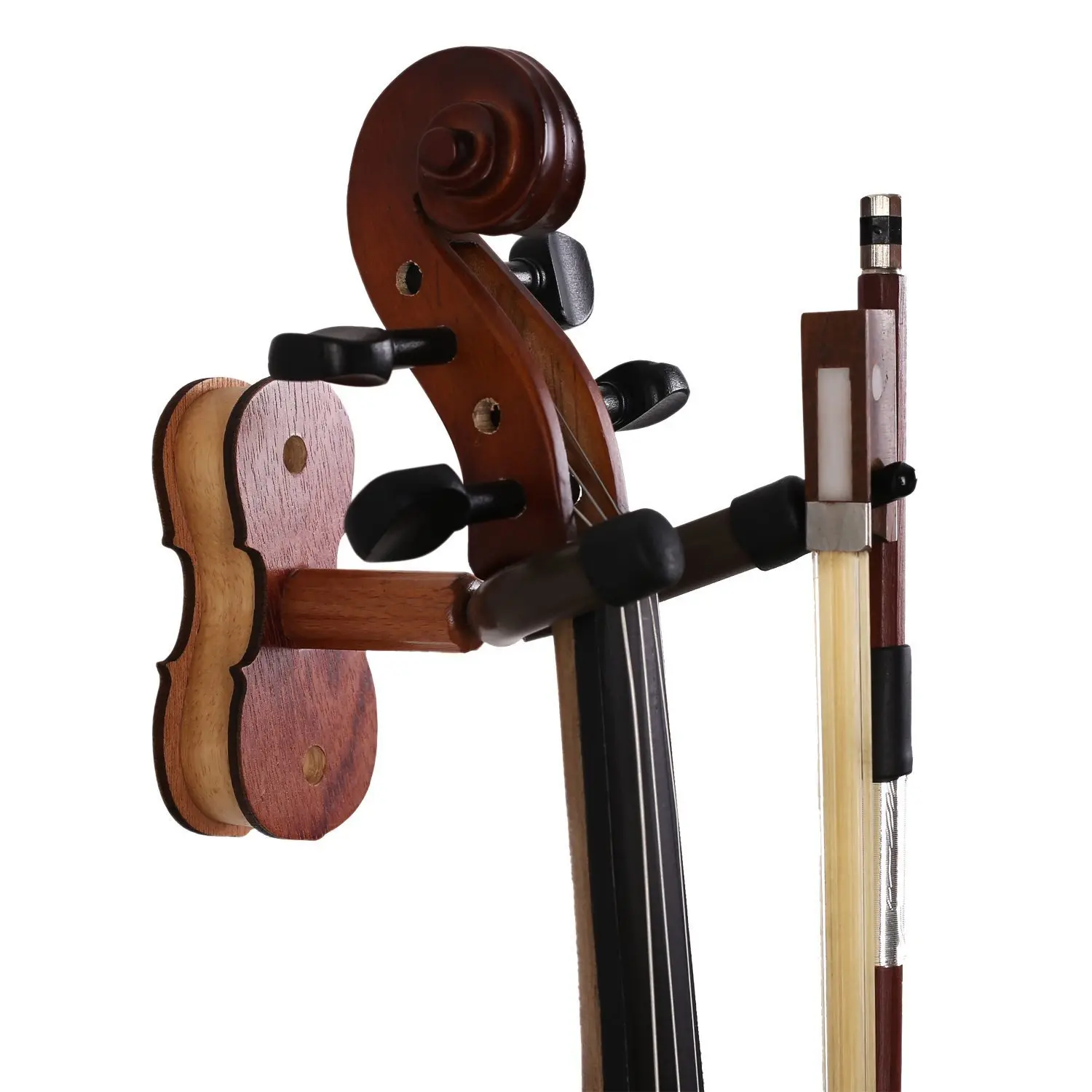 Buy Rosewood Violin Hanger With Bow Hanger Home & Studio Wall Mount