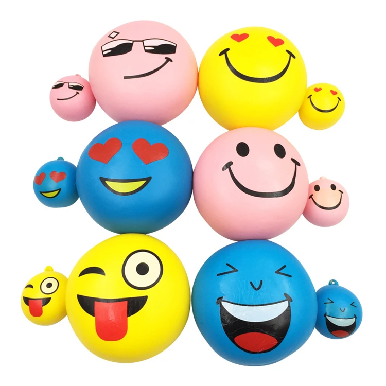 Emoji Ball Slow Rising Bread Bun Squishy Pack Toy Phone Charms Keychain