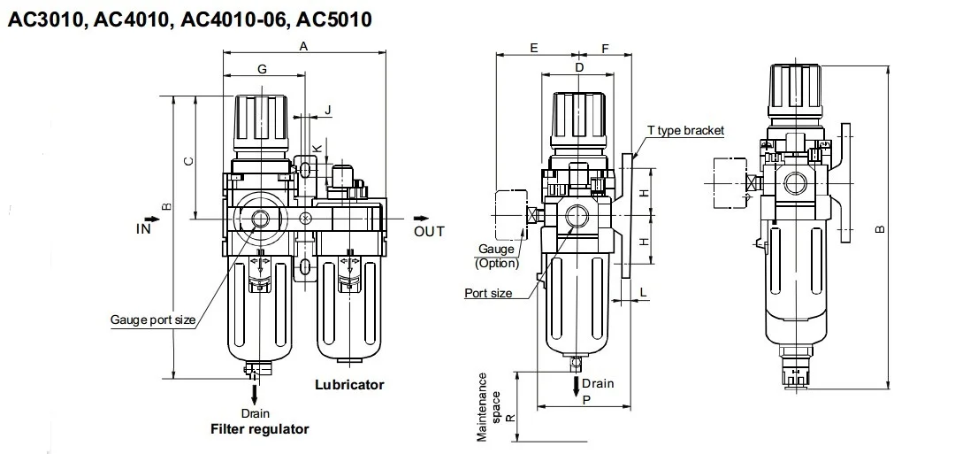 T534 SMC AC40-04G-B 未使用保管-