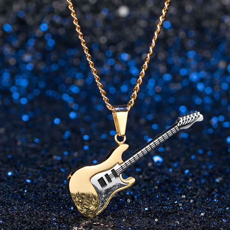 Fashion Men Musical Instrument Guitar Necklaces Pendants Design Buy