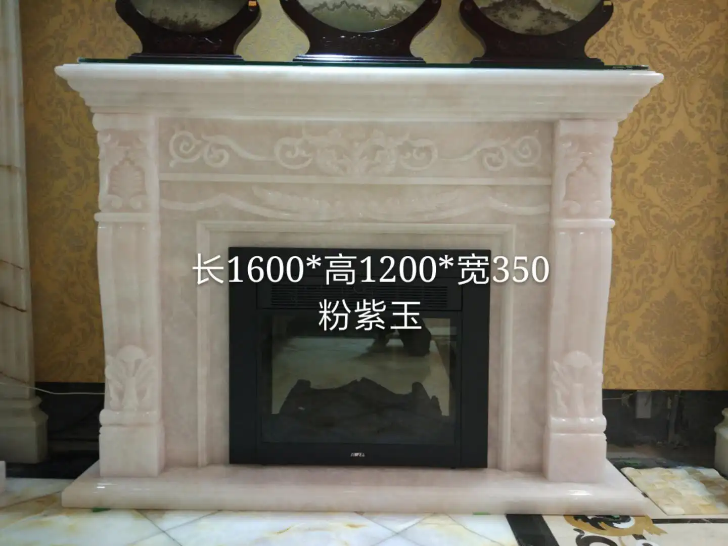 White Marble Fireplace Surround Idea Marble Tile Fireplace