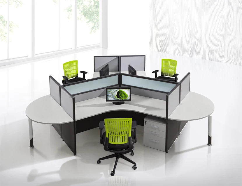 Workstation Furniture Open Office Cubicle Wooden Screen Partition
