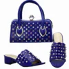 Top quality popular African shoes and bag set Nigeria women shoes and matching bag set for big party