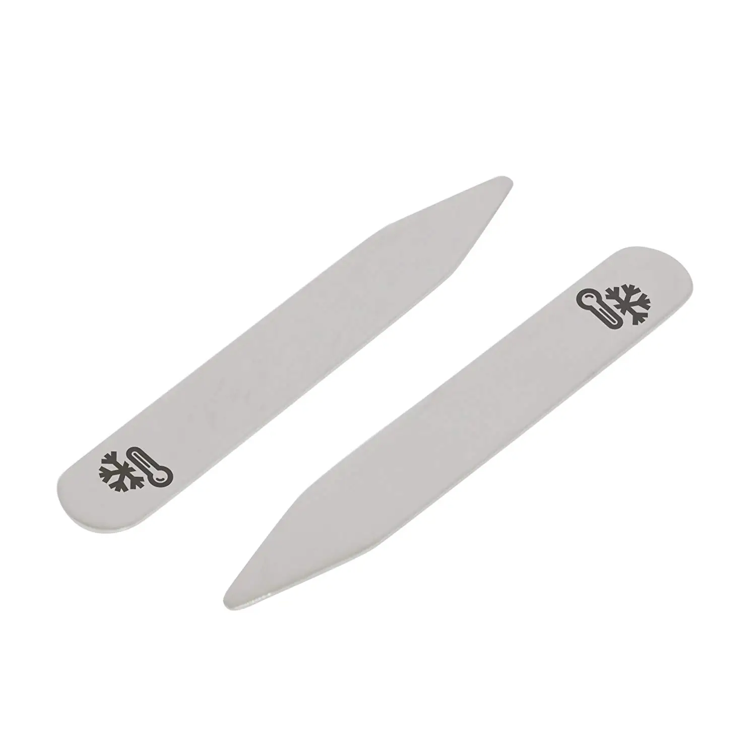 Made In USA 2.5 Inch Metal Collar Stiffeners MODERN GOODS SHOP Stainless Steel Collar Stays With Laser Engraved Bonaire Design