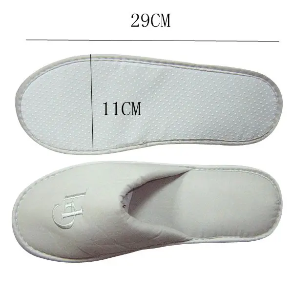 white cloth flip flops